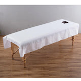 Maxbell Maxbell Beauty Massage SPA Treatment Bed Table Cover Sheet w/Face Hole White