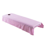 Maxbell Maxbell Beauty Massage SPA Treatment Bed Table Cover Sheet w/Face Hole Pink