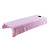 Maxbell Maxbell Beauty Massage SPA Treatment Bed Table Cover Sheet w/Face Hole Pink