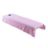 Maxbell Maxbell Beauty Massage SPA Treatment Bed Table Cover Sheet w/Face Hole Pink