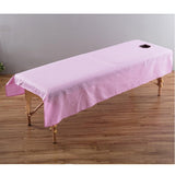 Maxbell Maxbell Beauty Massage SPA Treatment Bed Table Cover Sheet w/Face Hole Pink