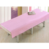 Maxbell Maxbell Beauty Massage SPA Treatment Bed Table Cover Sheet w/Face Hole Pink