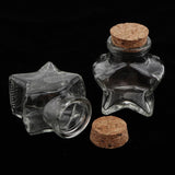 Maxbell 5 Pieces Mini Cork Stoppers DIY Decor Glass Bottle Wishing Vials Star Shape
