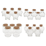 Maxbell 5 Pieces Mini Cork Stoppers DIY Decor Glass Bottle Wishing Vials Star Shape