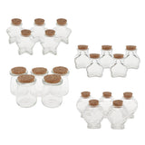 Maxbell 5 Pieces Mini Cork Stoppers DIY Decor Glass Bottle Wishing Vials Star Shape