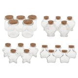 Maxbell 5 Pieces Mini Cork Stoppers DIY Decor Glass Bottle Wishing Vials Star Shape