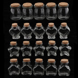 Maxbell 5 Pieces Mini Cork Stoppers DIY Decor Glass Bottle Wishing Vials Star Shape