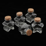 Maxbell 5 Pieces Mini Cork Stoppers DIY Decor Glass Bottle Wishing Vials Star Shape
