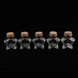 Maxbell 5 Pieces Mini Cork Stoppers DIY Decor Glass Bottle Wishing Vials Star Shape