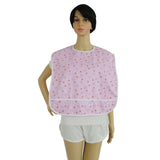 Maxbell Maxbell Cotton Meals Clothing Protector Bib Disability Aid Apron Crumb Catcher Pink
