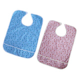Maxbell Maxbell Cotton Clothing Protector Bib Disability Aid Apron with Catch Pocket Blue
