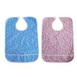 Maxbell Maxbell Cotton Clothing Protector Bib Disability Aid Apron with Catch Pocket Blue