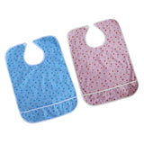 Maxbell Maxbell Cotton Clothing Protector Bib Disability Aid Apron with Catch Pocket Blue