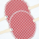 Maxbell Maxbell 1 Pair Washable Underarm Armpit Sweat Absorbing Pad Shields Red Grid