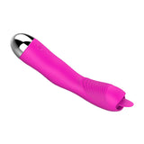 Maxbell Female Electric Vibrator Massager w/Tongue Licking Clitoral Nipples Rose Red