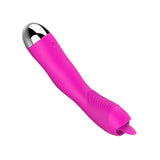 Maxbell Female Electric Vibrator Massager w/Tongue Licking Clitoral Nipples Rose Red