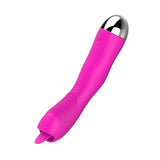 Maxbell Female Electric Vibrator Massager w/Tongue Licking Clitoral Nipples Rose Red