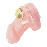 Maxbell Maxbell Men Male Chastity Device Cage with 5 sizes Rings & Lock & Keys Pink