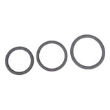 Maxbell 3 Pcs Silicone Men Penis Ring Male Enhancer Prolong Sex Aid Tools Gray