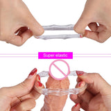 Maxbell 3x Super Elastic Silicone Cock Penis Ring Men Enhancer Prolong Sex Aid Tools