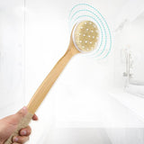 Professional Dry Skin Brush Handle Body Bristle Bath Massager Scrub L