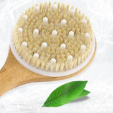 Professional Dry Skin Brush Handle Body Bristle Bath Massager Scrub L