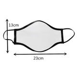 Reusable Face Mask Cover With Visible Transparent Clear Window Black