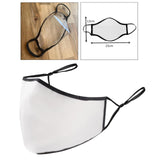Reusable Face Mask Cover With Visible Transparent Clear Window Black