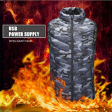Smart Heated Vest for Winter running Mountain Camping L Camouflage