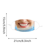 Creativity 3D Print Funny Bandit Prank Face Mask Masque Mouth Cover C