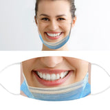 Creativity 3D Print Funny Bandit Prank Face Mask Masque Mouth Cover C