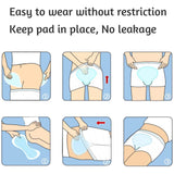 Maxbell 3x3 Pcs Reusable Washable Incontinence Aid Underwear Mesh Pants for Elderly XL