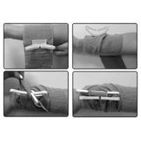 Maxbell 4xBandage Roll Tape Used for Wound Care Outdoor Survival Battle 4inch Grey