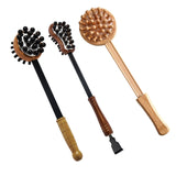 Maxbell 2Pcs Manual Muscle Massage Hammer Stick Wood Handle Body Care