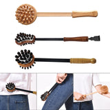 Maxbell 2 Pieces Manual Muscle Massage Hammer Stick Wood Handle Body Care 40x10cm