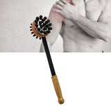 Maxbell 2 Pieces Manual Muscle Massage Hammer Stick Wood Handle Body Care 40x10cm