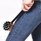 Maxbell 2 Pieces Manual Muscle Massage Hammer Stick Wood Handle Body Care 40x10cm