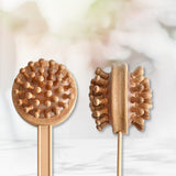 Maxbell 2 Pieces Manual Muscle Massage Hammer Stick Wood Handle Body Care 40x10cm