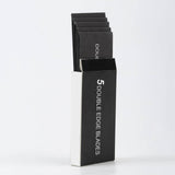 Maxbell Manual Shaver Long Handle Portable Stainless Steel Razor Blades for Men Black
