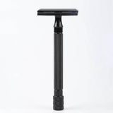 Maxbell Manual Shaver Long Handle Portable Stainless Steel Razor Blades for Men Black