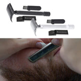 Maxbell Manual Shaver Long Handle Portable Stainless Steel Razor Blades for Men Black
