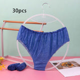 Maxbell 2xDisposable Briefs Non Woven Fabric Mid Waist Design for SPA Massage Pregnant Blue