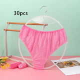Maxbell 3xDisposable Briefs Non Woven Fabric Mid Waist Design for SPA Massage Pregnant Pink