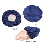 Maxbell 2xsatin Caps Sleeping Caps Adjustable Hair Care Hat Round for Sleeping Khaki