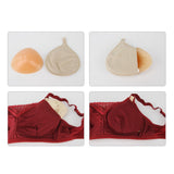 Maxbell 2xSilicone Breast Protective Pocket Fake Breast Protective Case for Mastectomy M