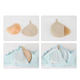 Maxbell 2xSilicone Breast Protective Pocket Fake Breast Protective Case for Mastectomy L