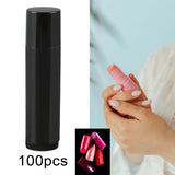 Maxbell 100x Lip Gloss Tubes DIY Mini for Valentine's Day Present Girls Women Makeup black