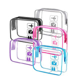 Maxbell 2xClear Makeup Bag Bag for Essentials Traveling Bathroom Black