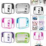 Maxbell 2xClear Makeup Bag Bag for Essentials Traveling Bathroom Black