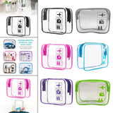 Maxbell 2xClear Makeup Bag Bag for Essentials Traveling Bathroom Black